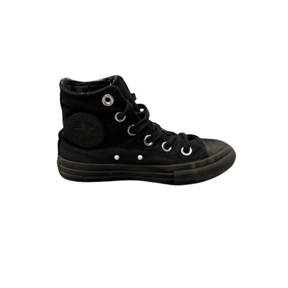 Converse black canvas high tops youth size 11 - Picture 1 of 7